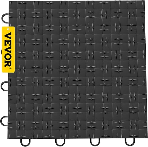 Miniatura 9 de VEVOR Azulejos de garaje entrelazados 12 x 12 pulgadas paquete de 50 azulejos de revestimiento de piso de garaje gris grafito azulejos