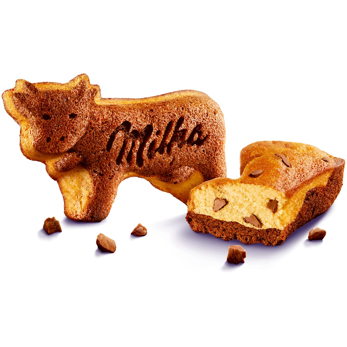 Milka Soft Moo 16 x 140g, Kleine Kuchen in Kuhform mit zarter Alpenmilch Schokoladenstückchen