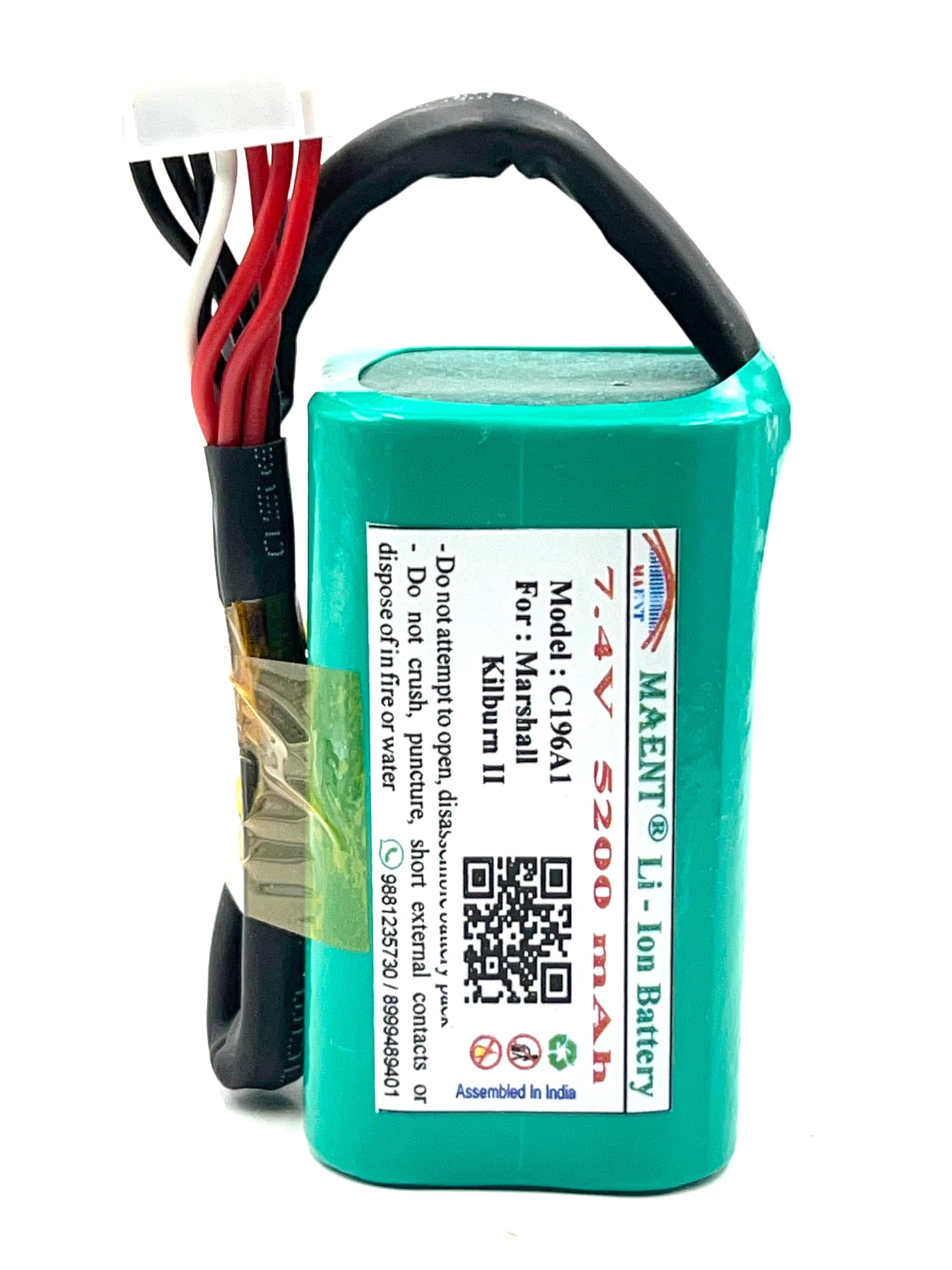 MAENT® 7.4V Lithium Ion Battery C196A1 TF18650-3200-4S2PA Compatible with Marshall Kilburn II Marshall Kilburn 2 Portable Bluetooth Speaker (Don’t Order for SRS Model Will Damage) (5200 mAh)-image-30