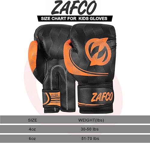 Miniatura 6 de Zafco - Guantes de boxeo para niños y jóvenes, Muay Thai Kick Boxing Training MMA, saco de boxeo para niños y jóvenes