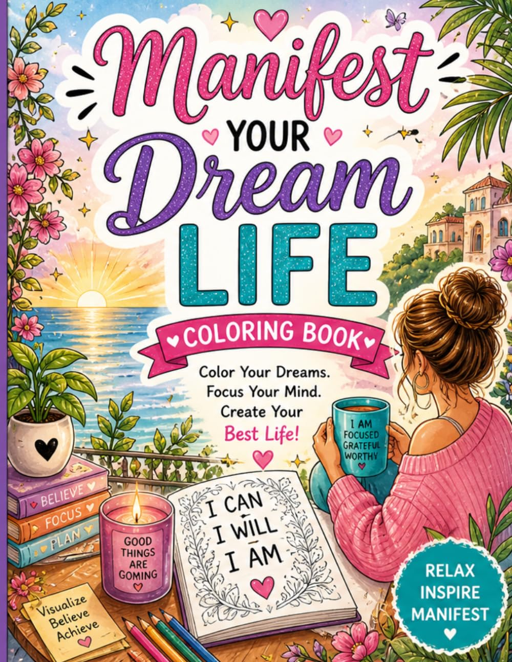 Manifest Your Dream Life Coloring Book