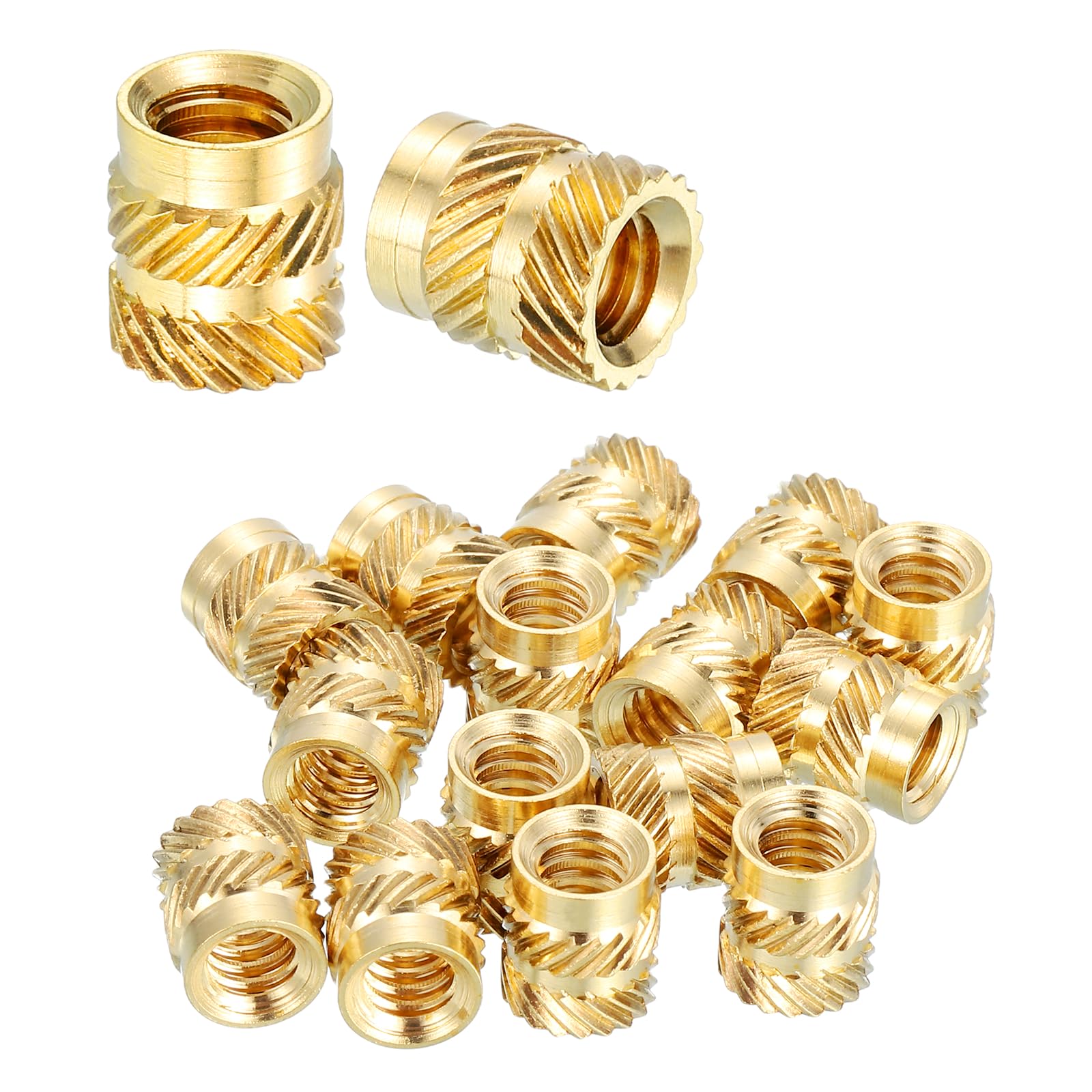 sourcing map 15 Pcs Threaded Inserts #10-24UNC x 7.93mm l x 6.93mm OD