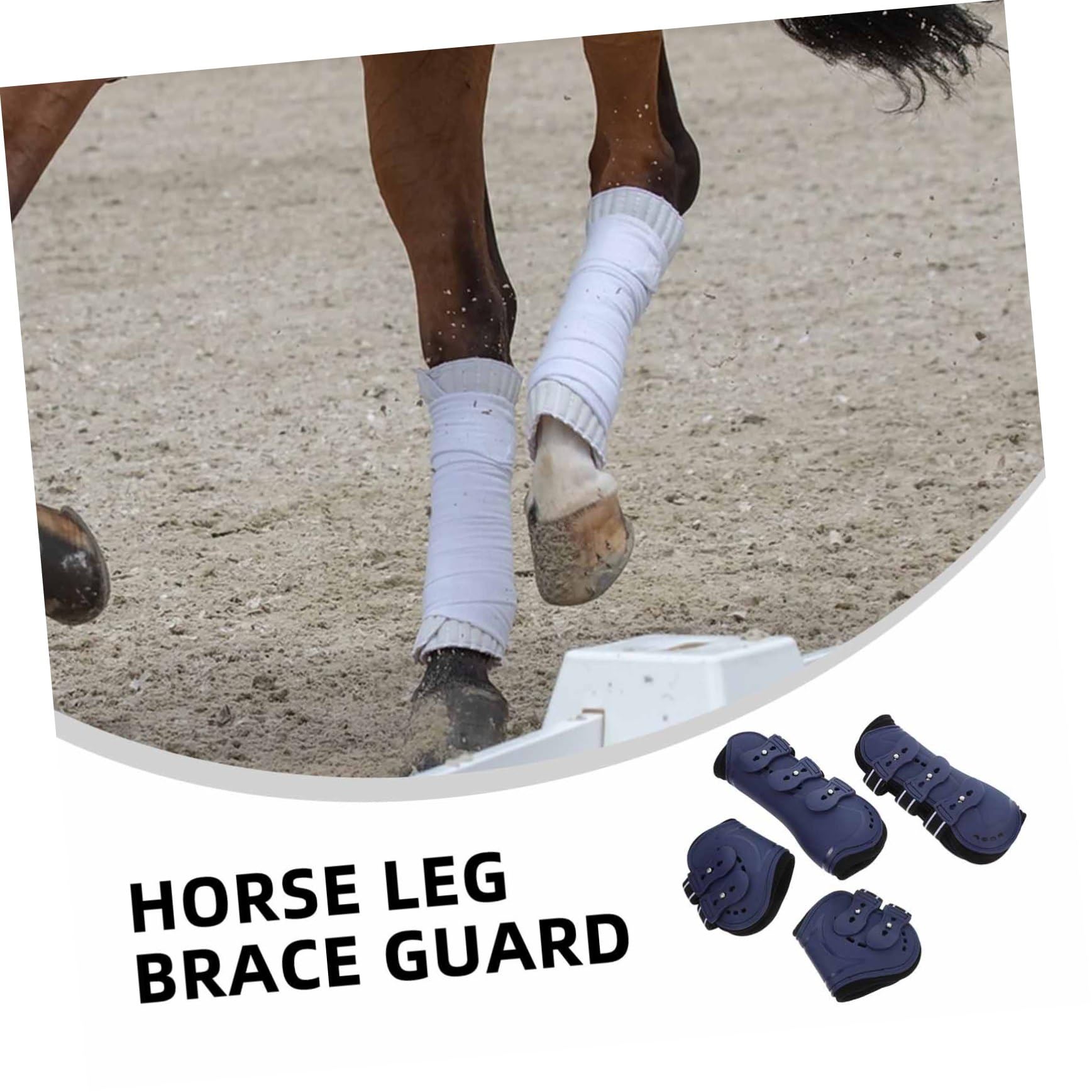 Toddmomy 4piezas Botas De Tendón para Caballos Protección PU Delanteras y Traseras para y Paseos Diseño Ergonómico y Resistente