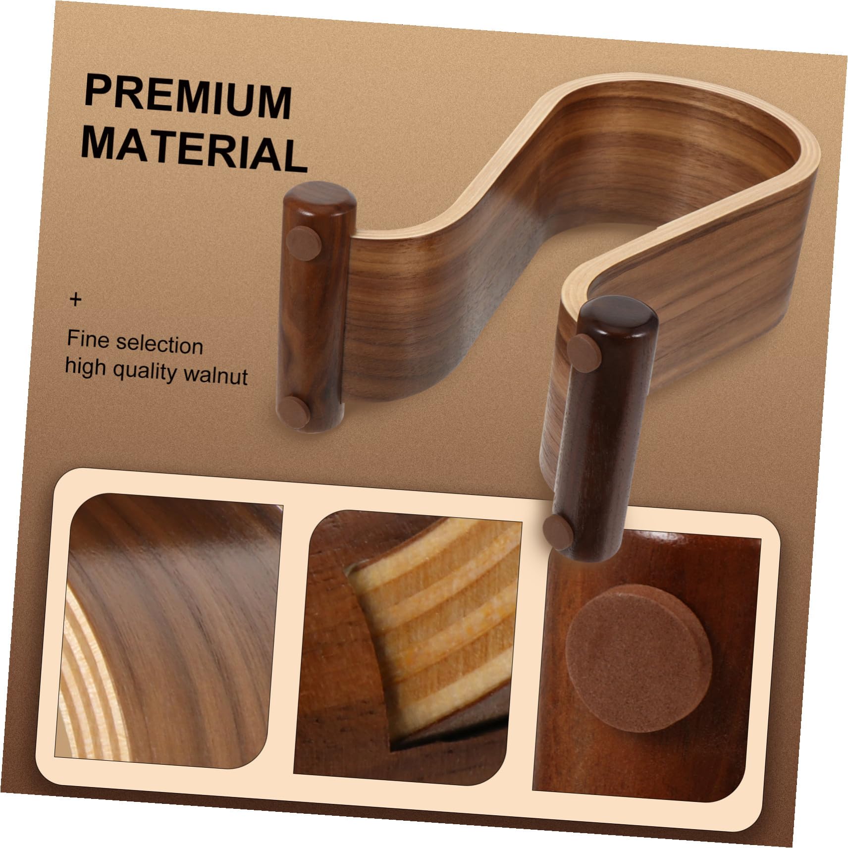 Supporto Cuffie in Legno di Juglans per Scrivania Porta Cuffie Robusto e Durevole Piccole e Grandi Organizer Salvaspazio per Casa e Ufficio Protezione Anti-usura per Auricolari
