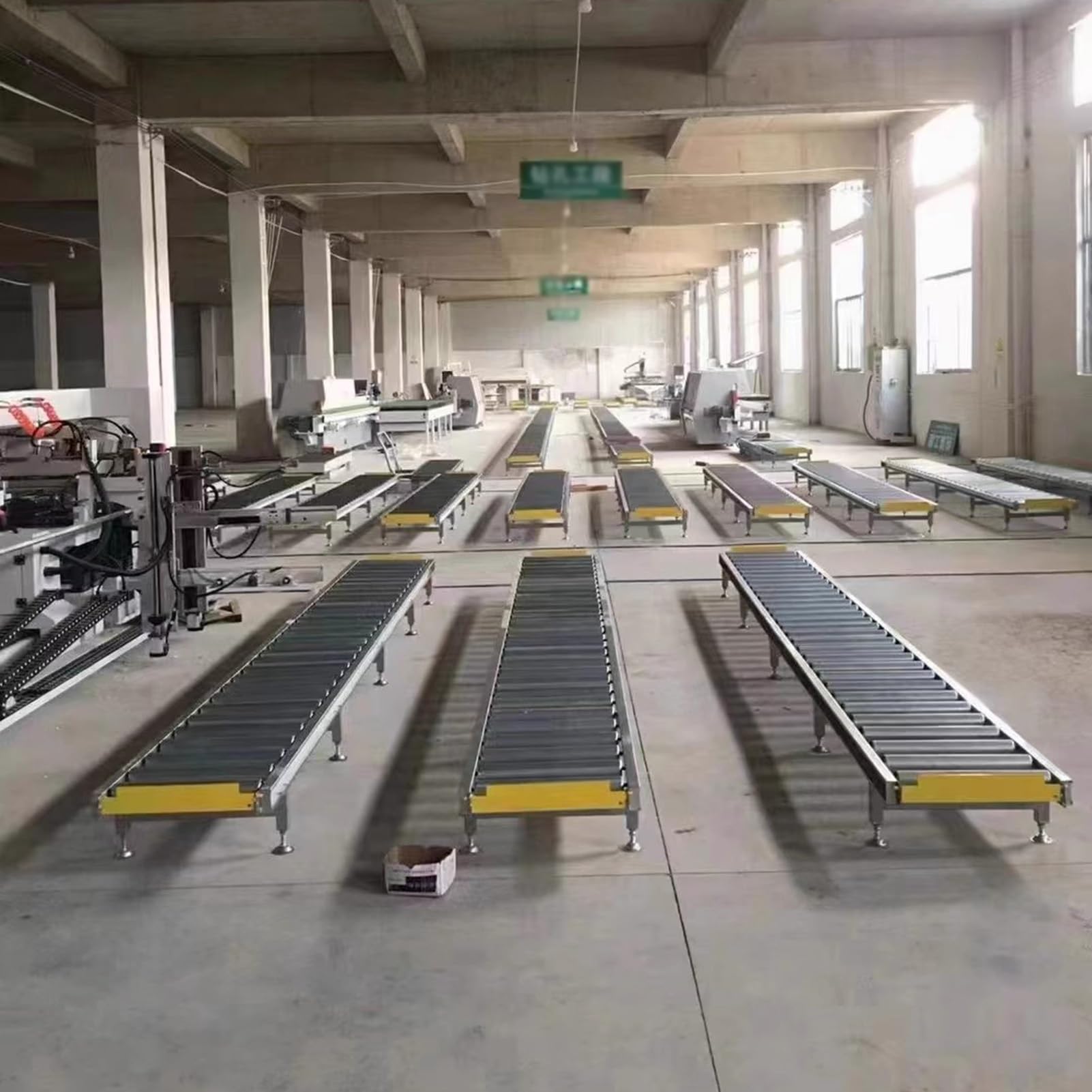 Leggero Rullo Trasportatore, Industriale Trasportatore Acciaio Zincato Rullo, Applicabile Non Alimentato Rullo Trasportatore Diapositive, Magazzini Fabbriche Scivolo(100x60x30cm)