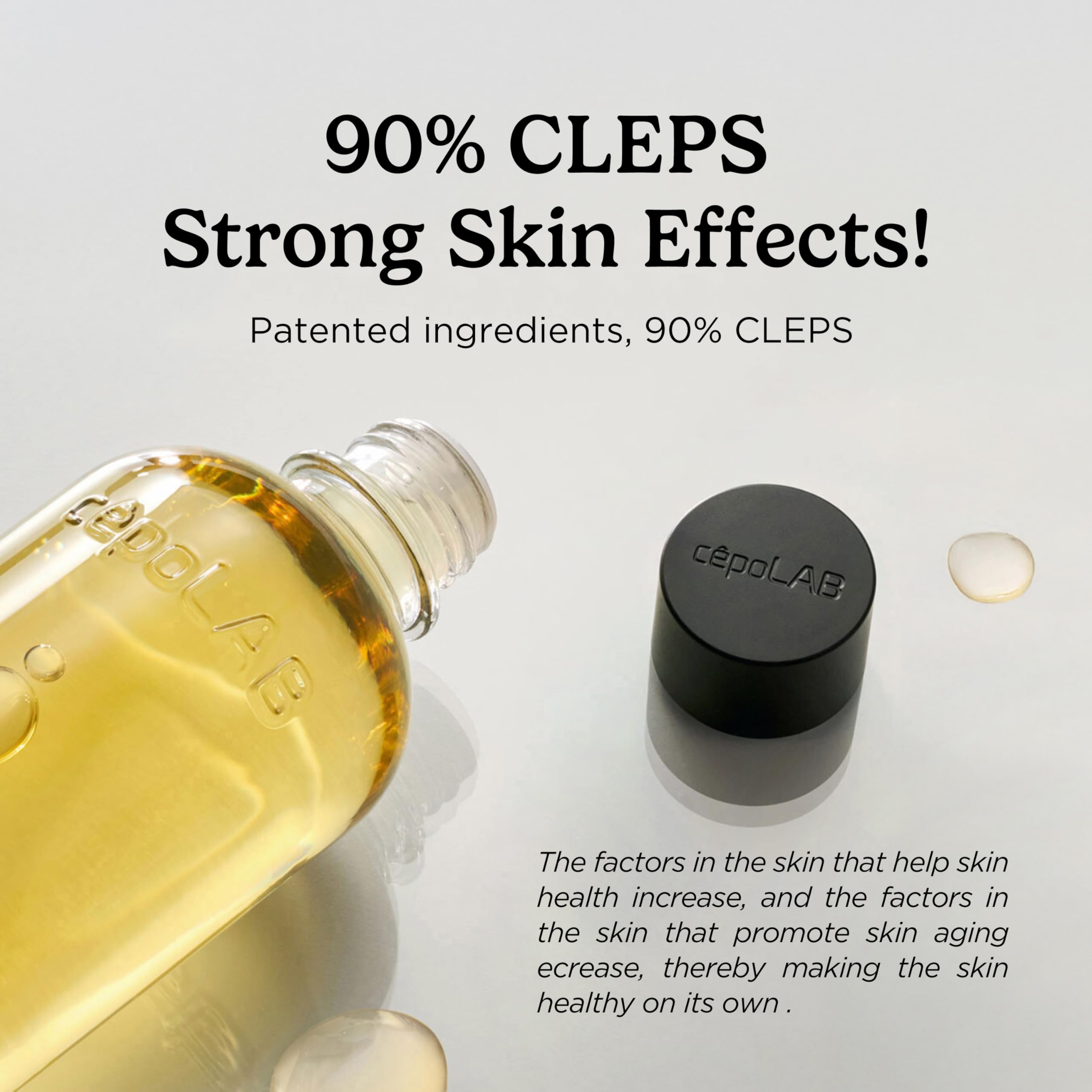 Biogenic Essence 90% Cleps® feuchtigkeitsspendendes Gesichtsserum, 155 ml | Koreanische Skincare, stumpfe und dehydrierte Haut, Formel mit 90 % Cleps®, Intensivbehandlung, für alle Hauttypen