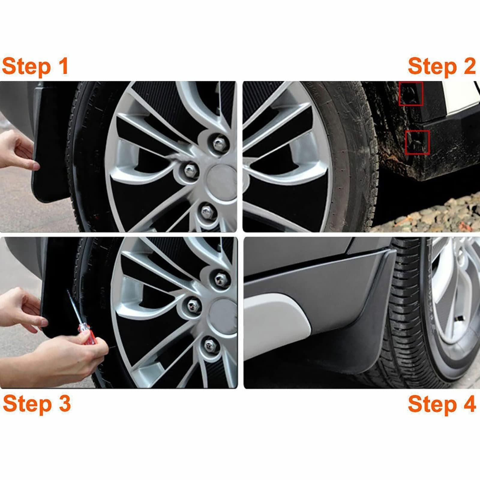 Auto Flap Paraspruzzi per Toyota Land Cruiser Prado LC90 FZJ90 1997~2002,Anteriore Posteriore Ruota Protettori Impermeabile Paraschizzi Guardie Accessori.
