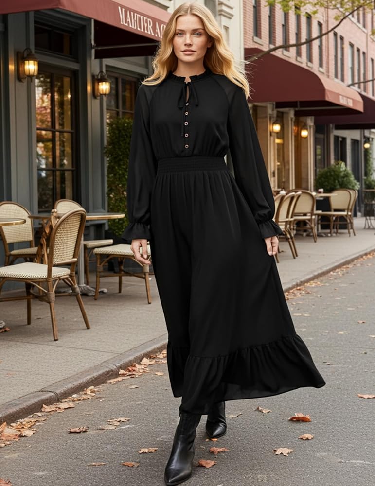 knee length dresses for ladies Sunrise Long Sleeve Mini Dress 0 main image 1