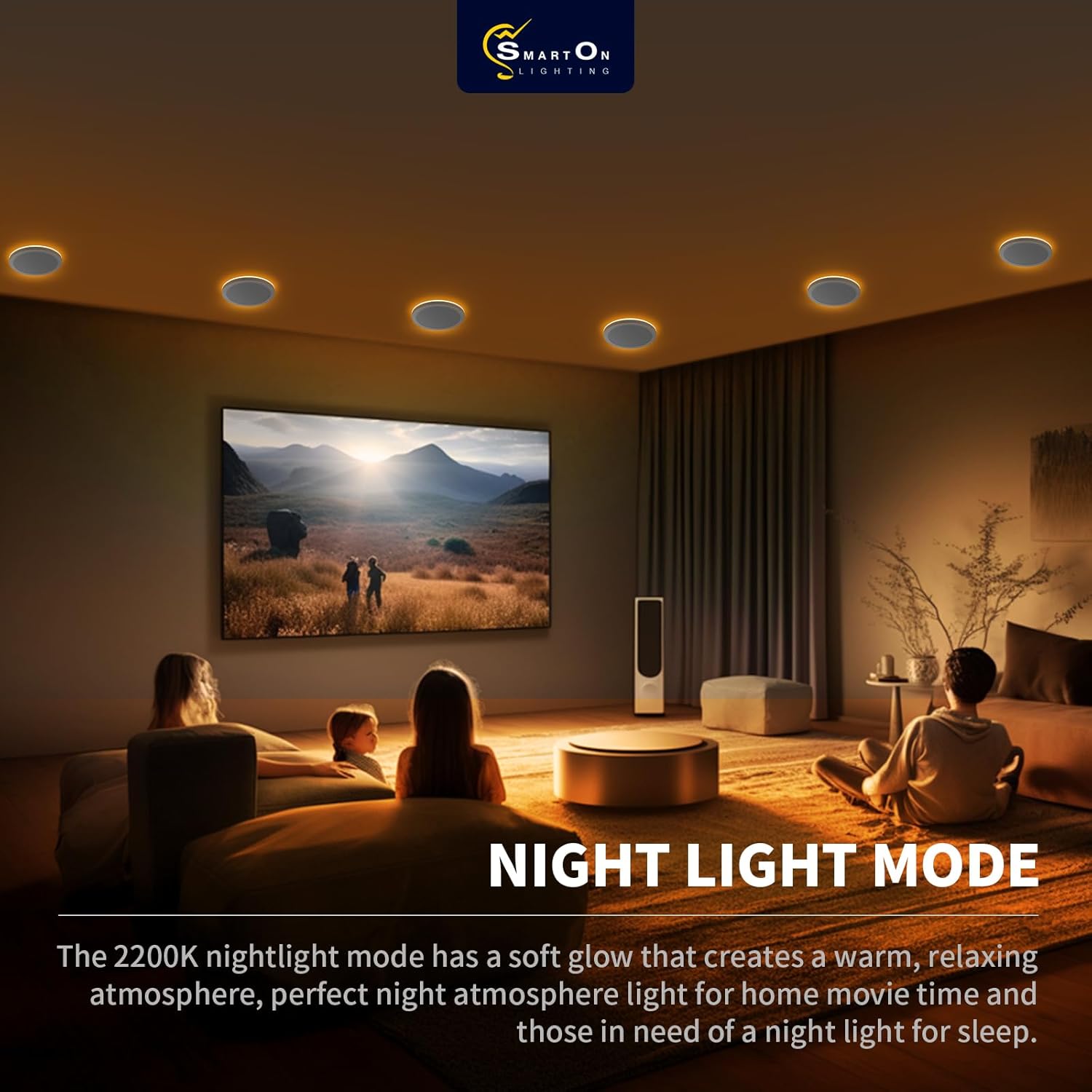 mw 4 Pack 7 Inch LED Flush Ceiling Light with Night Light, White, 20V, 15W, 2700K/3000K/3500K/4000K/5000K, Ceiling Lights Flush Mount with Night Light for Bedroom, Dining Room, Hard-Wired