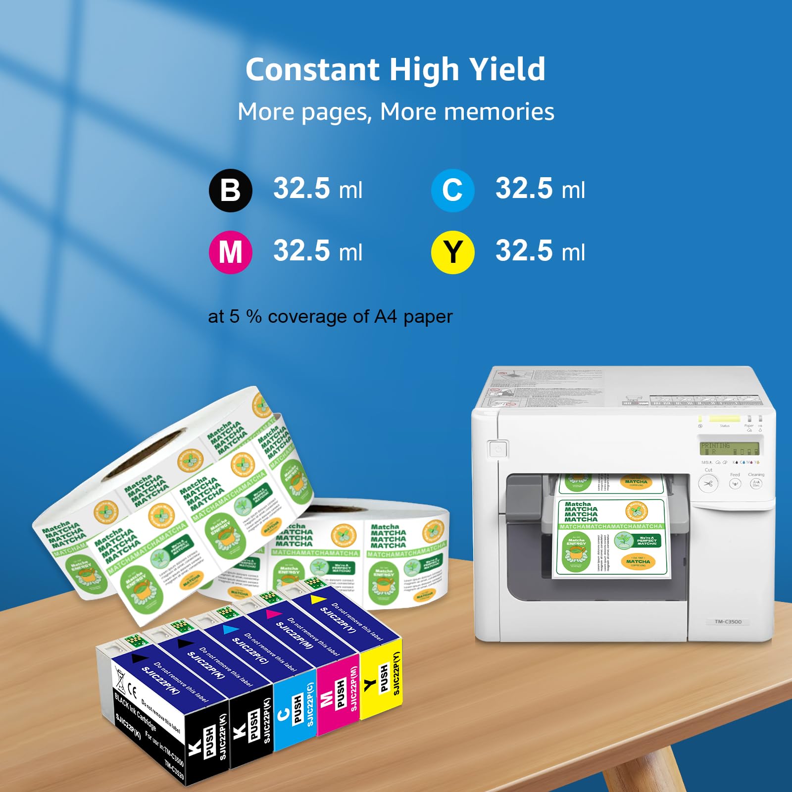 PRYVONIA SJIC22P - Cartucce d'inchiostro compatibili per Epson ColorWorks TM -C3500 C3500 TM-C3510 TM-C3520, ricambio per SJIC22P K/C/M/Y, confezione da 4 pezzi, nero/ciano/magenta/giallo PRYVONIA SJIC22P - Cartucce d'inchiostro compatibili per Epson ColorWorks TM -C3500 C3500 TM-C3510 TM-C3520, ricambio per SJIC22P K/C/M/Y, confezione da 4 pezzi, nero/ciano/magenta/giallo