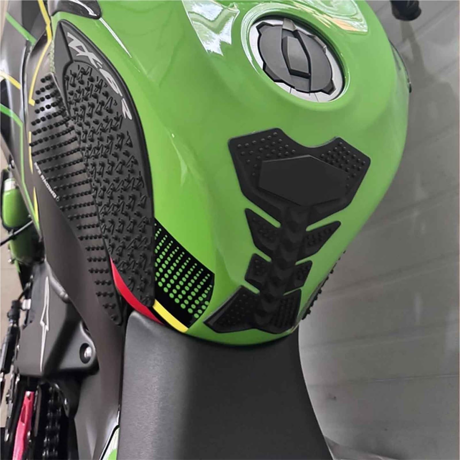 Für Kawasaki Für ZX6R Für ZX-6R 2009-2025 Motorrad Gummi Anti-Rutsch Aufkleber Tank Pad Schützende Seite Dekorative Stick Geeignet