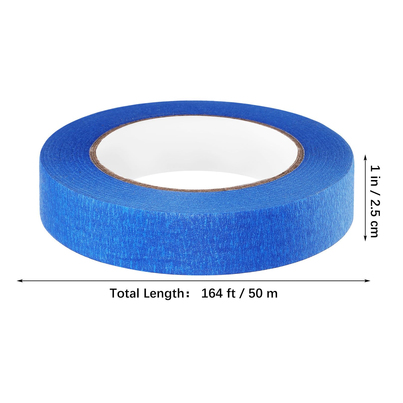 Artibetter Ruban Adhésif de Masquage Bleu 5 Rouleaux 50 M Ruban de Papier à Déchirer la Main pour Peinture et Scrapbooking