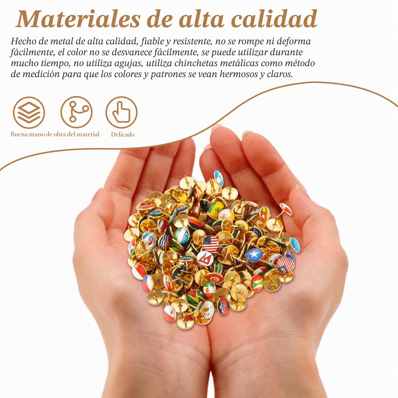 Puntinas decorativas de dibujo, 291 piezas, con placas de corcho, en metal, para tablero