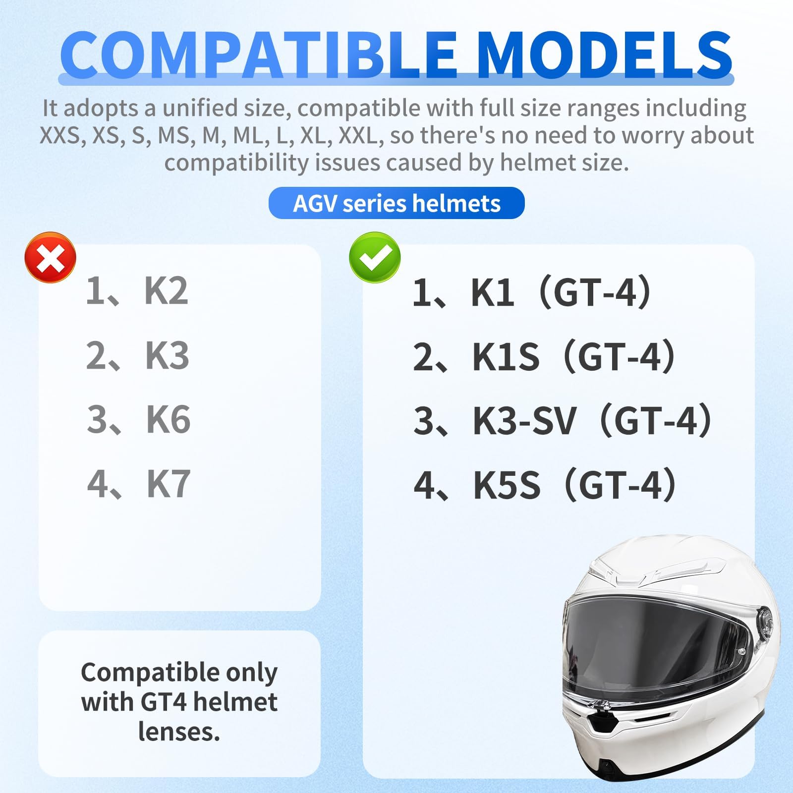 Motorcycle Helmet Visor for AGV K1S