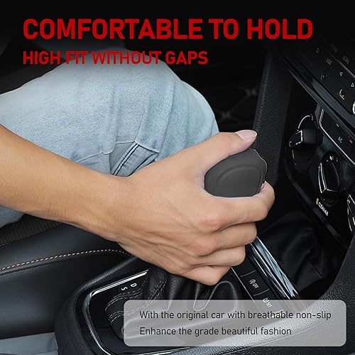 Miniatura 3 de Yumfugu 2 fundas protectoras para el cabezal de palanca de cambios de automóvil, de silicona respetuosa con el medio ambiente, boca abierta,