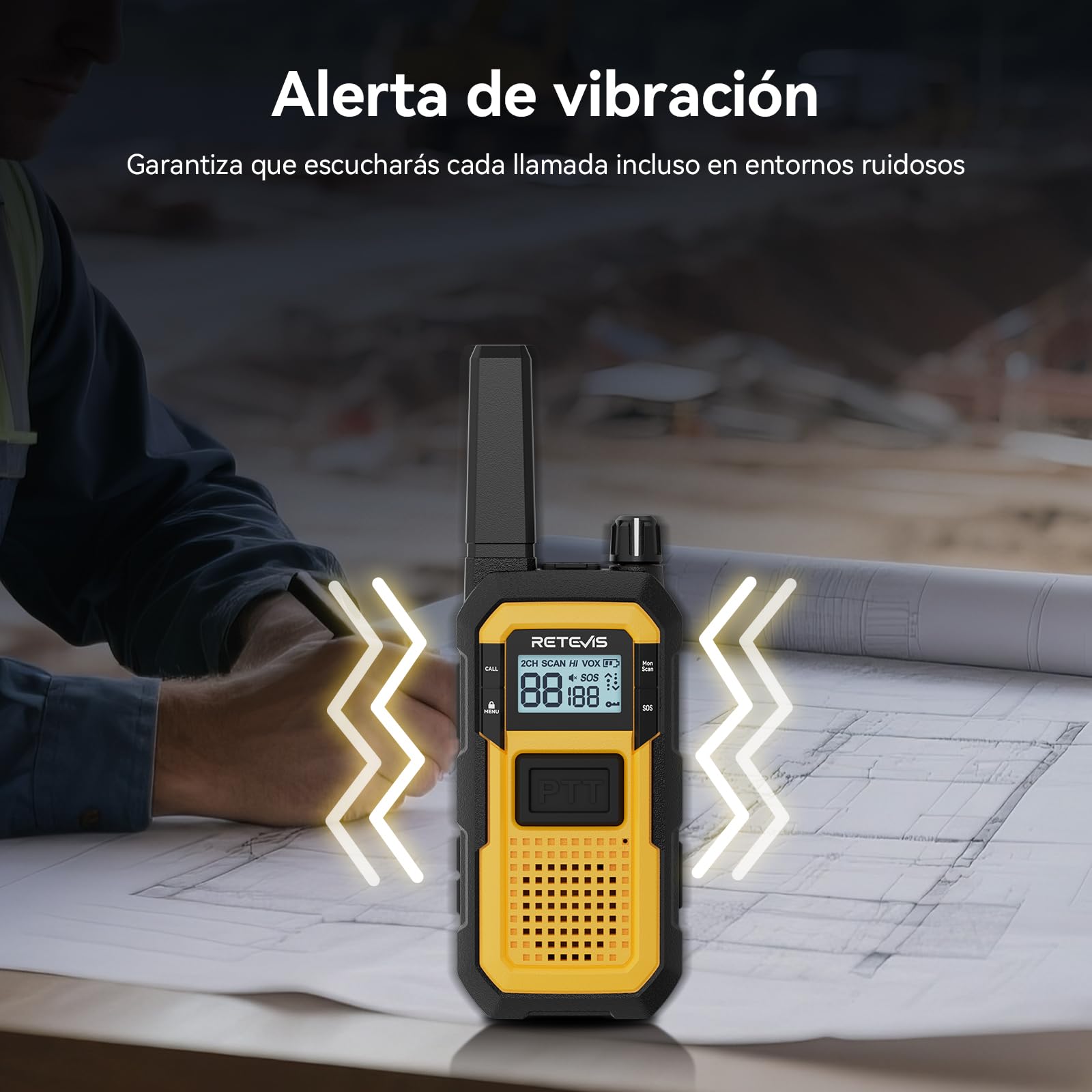 Retevis RB648 Walkie Talkie Largo Alcance Radio Bidireccional Impermeable