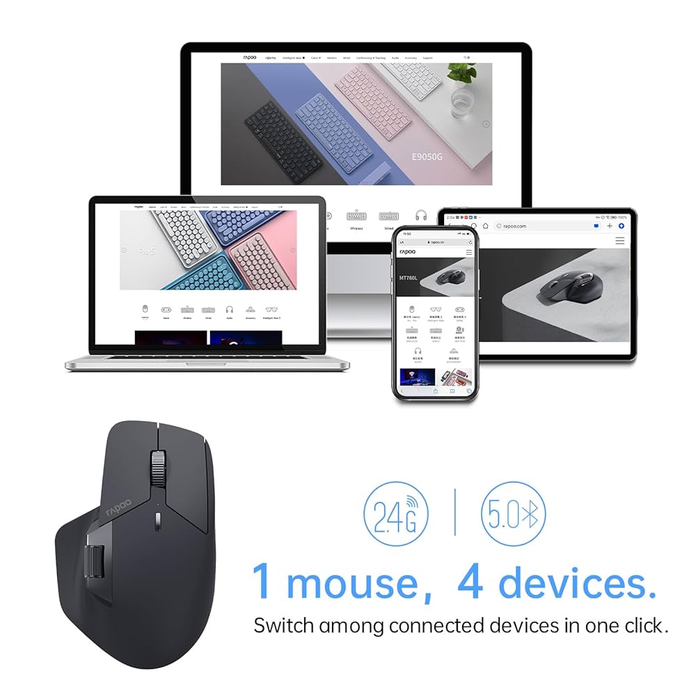 Amazon.com: Rapoo MT760 Multi-Device Wireless Mouse