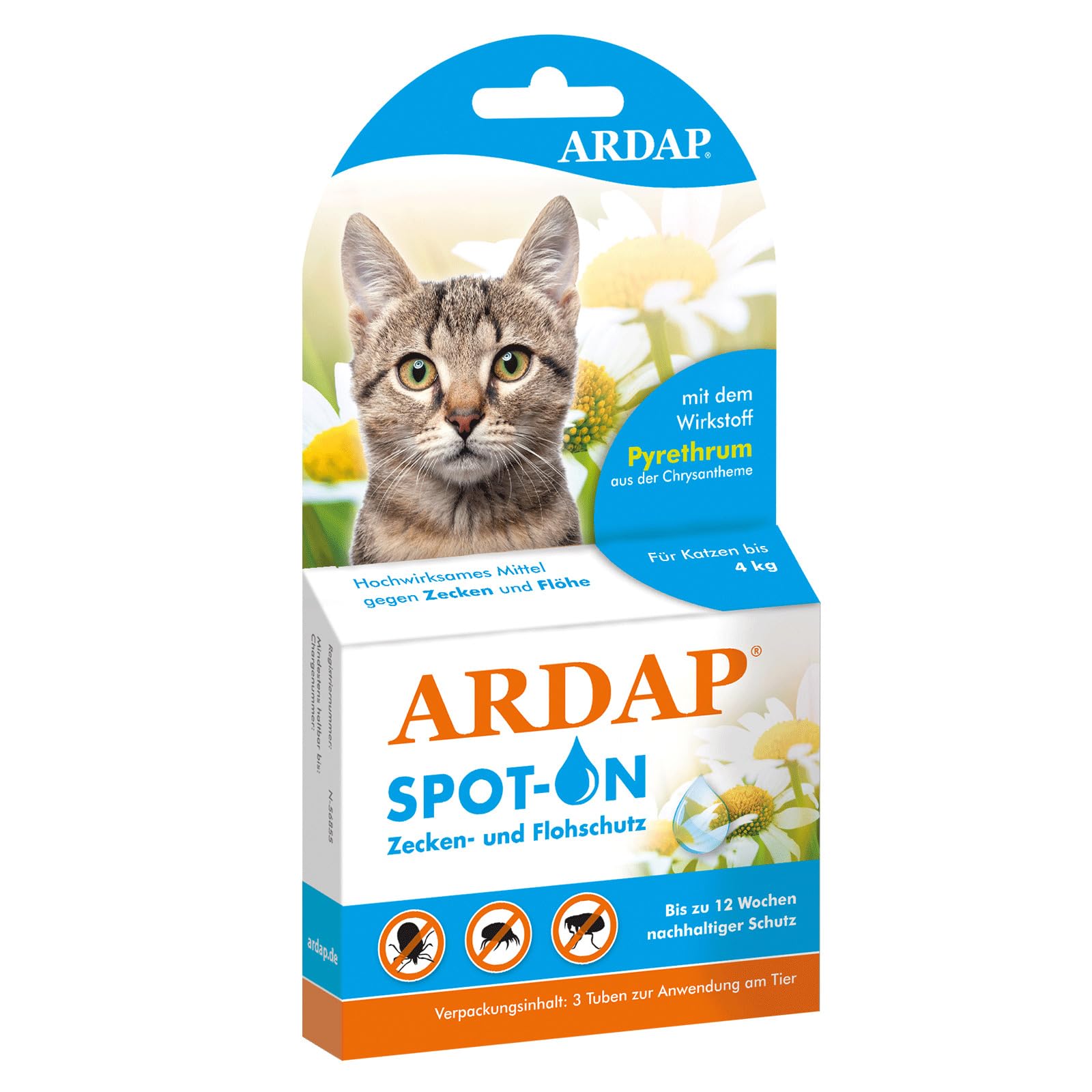 ARDAP Floh- und Zeckenschutz Paket inkl. Dr. Fressnapf Online-Tierarzt Beratung für Katzen (S) - Zeckenmittel für Katzen, Flohmittel Katzen, Zeckenschutz Katze