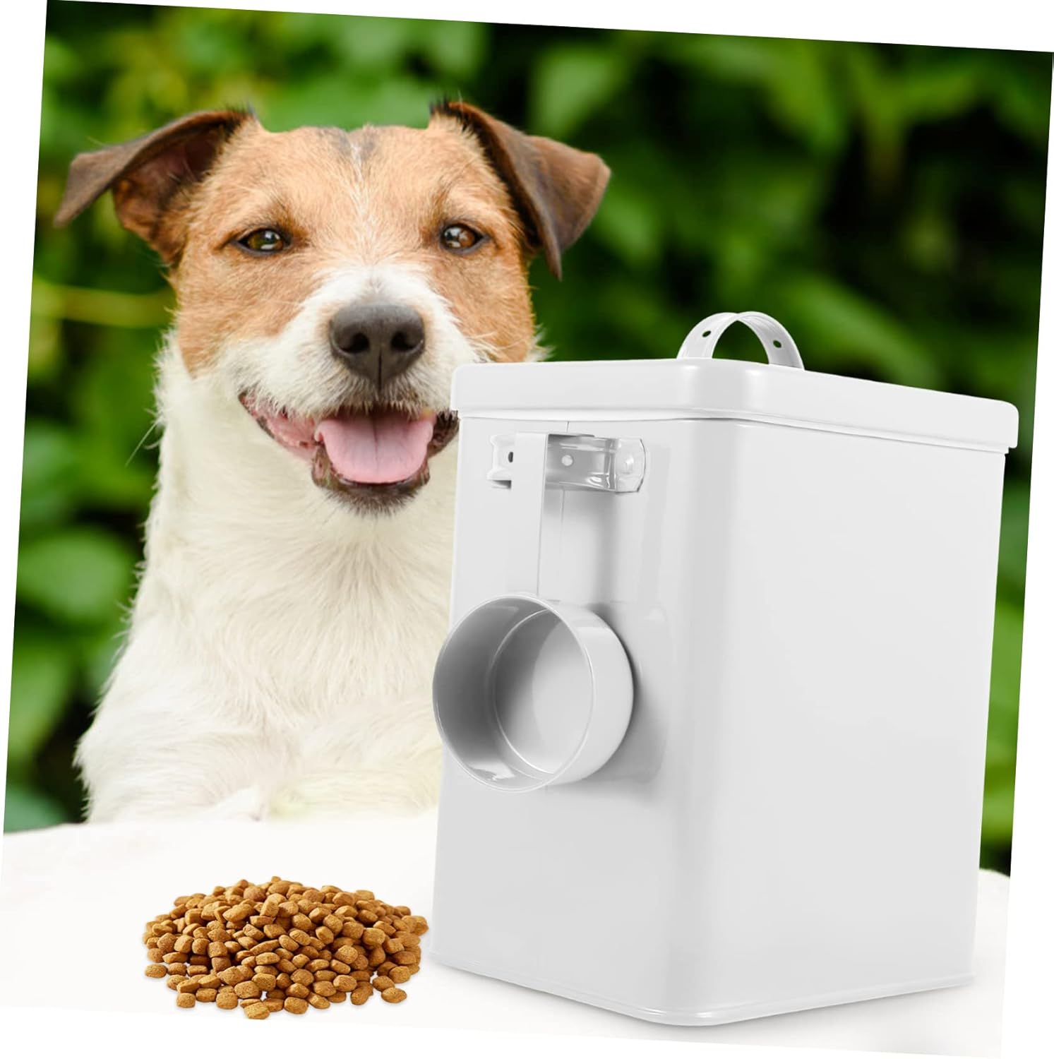 Healifty Box Airtight Dog Cat Food Holder Nonbreakable Jar for Pet Food Laundry Powder Sealable Storage Container present for Pet Lovers