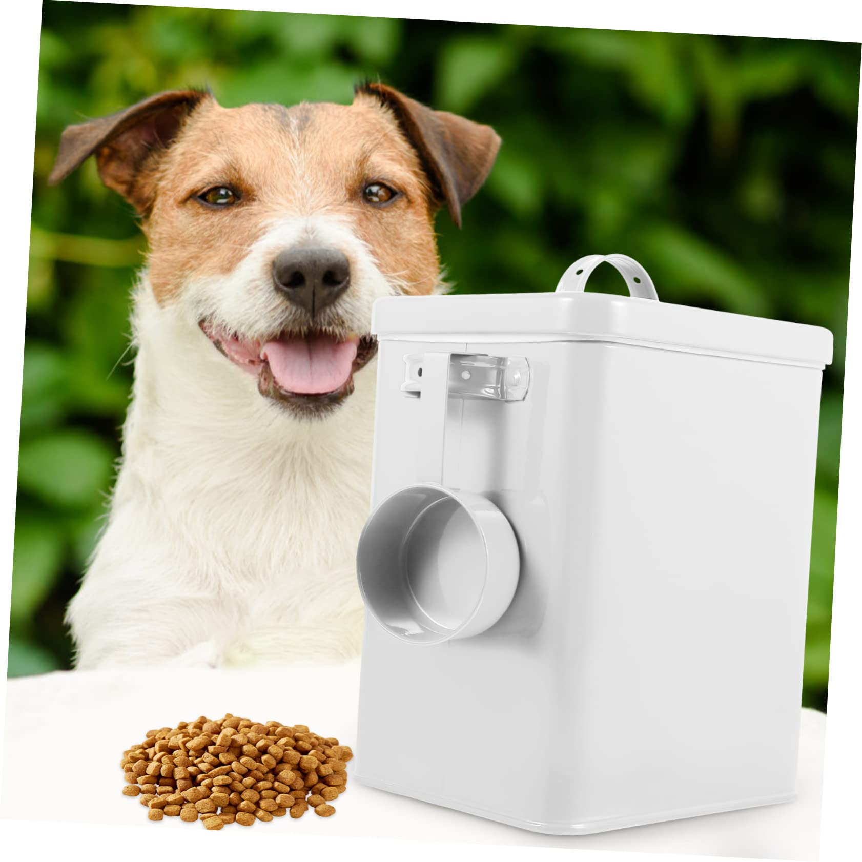 Healifty Box Airtight Dog Cat Food Holder Nonbreakable Jar for Pet Food Laundry Powder Sealable Storage Container present for Pet Lovers