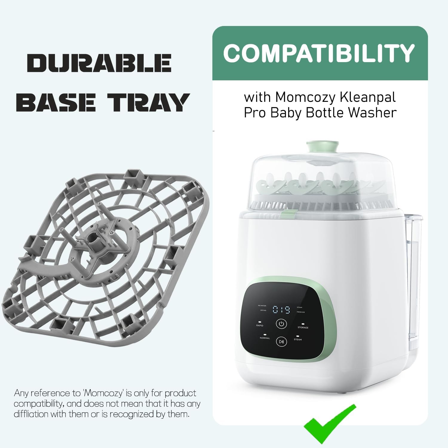Replacement Bottom Tray for Momcozy KleanPal Pro (BS03 Baby Bottle Washer), Lower Rack Spare Part, BPA-Free & Heat-Resistant, Perfect Fit for Deep Cleaning & Drying