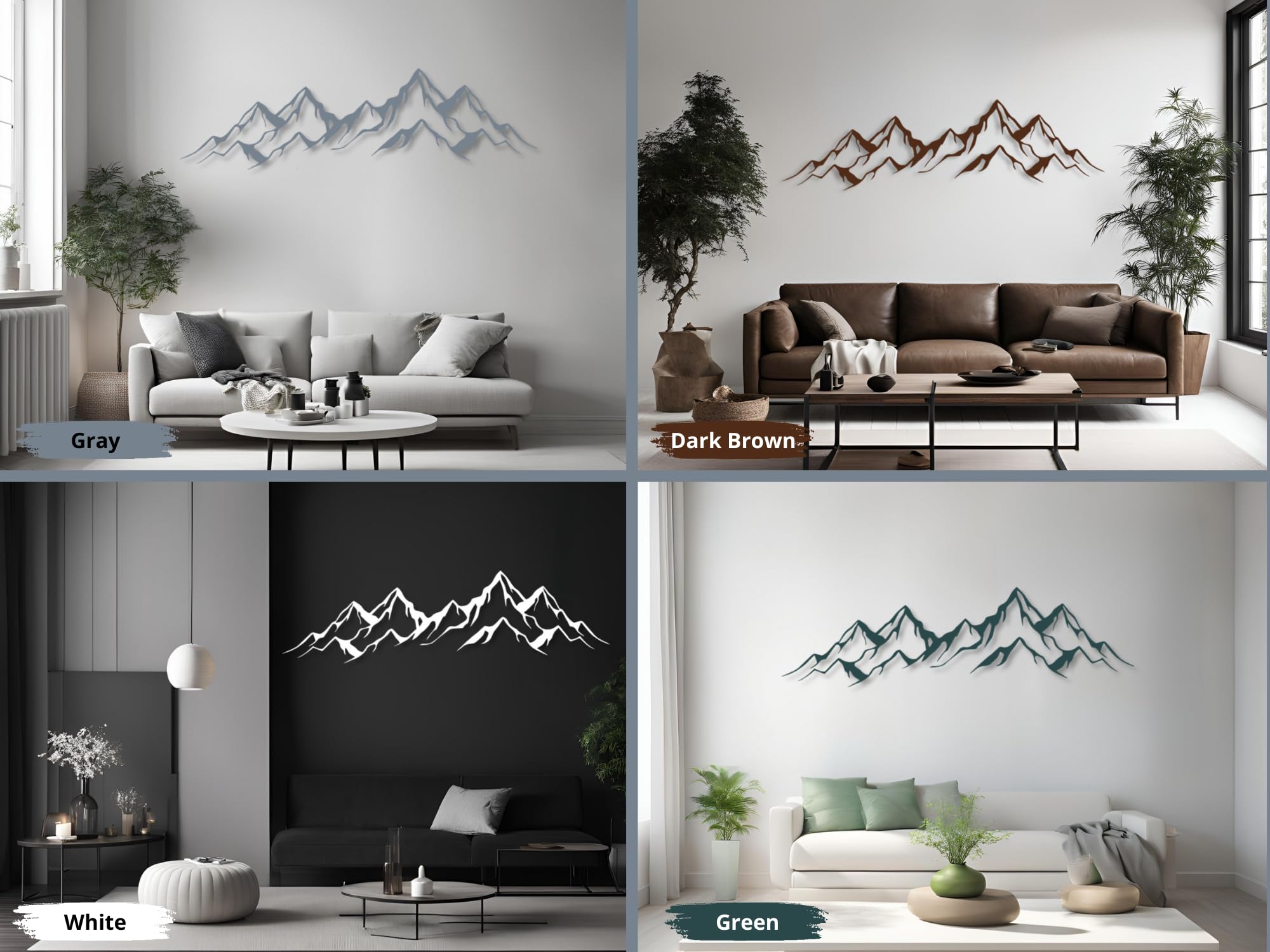 Décoration Murale De Montagne - Gamme De Montagnes Géométriques