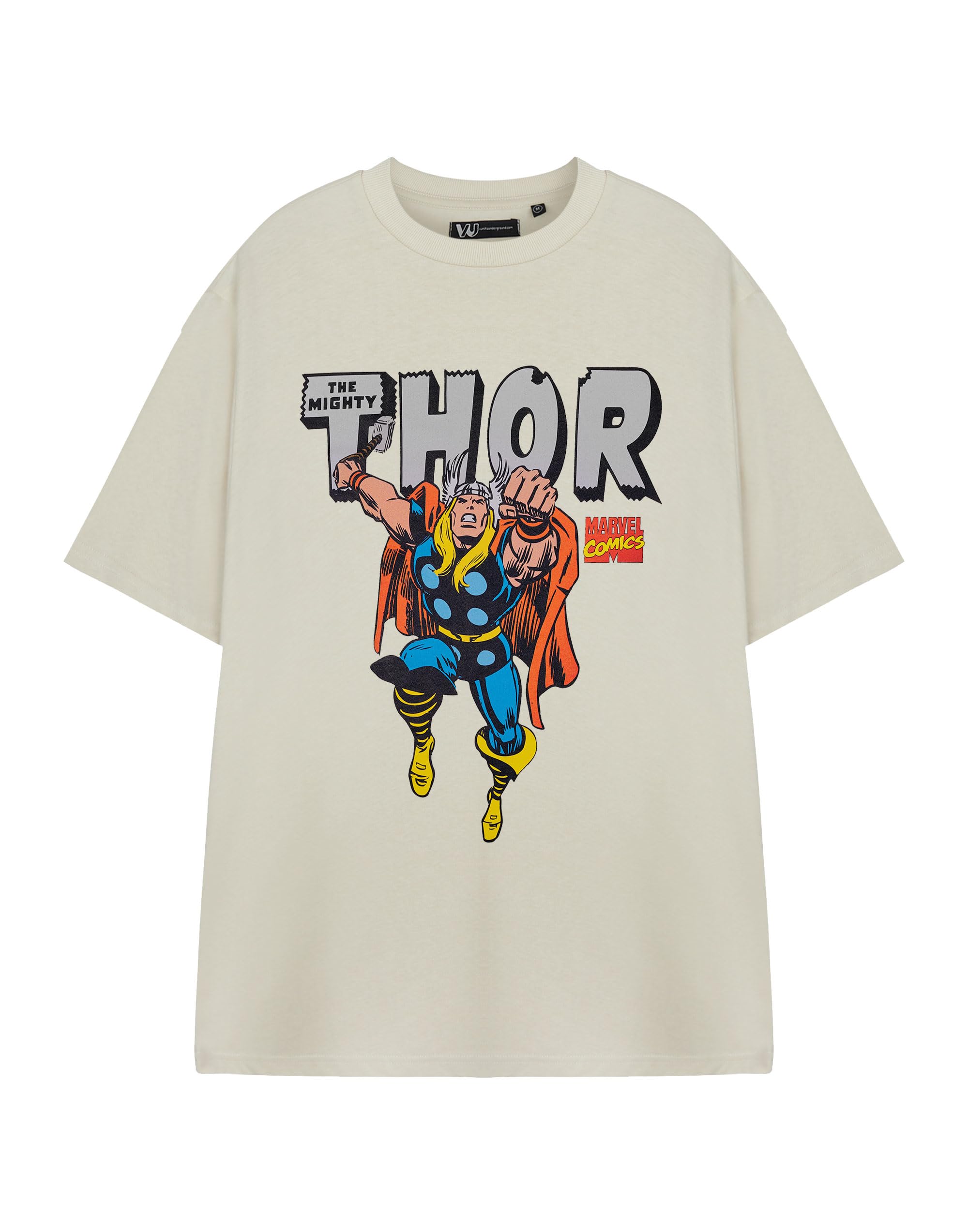 Vanilla Underground Marvel Mens Beige Mighty Thor Short Sleeved T-Shirt (Xx-Large) from B&Q
