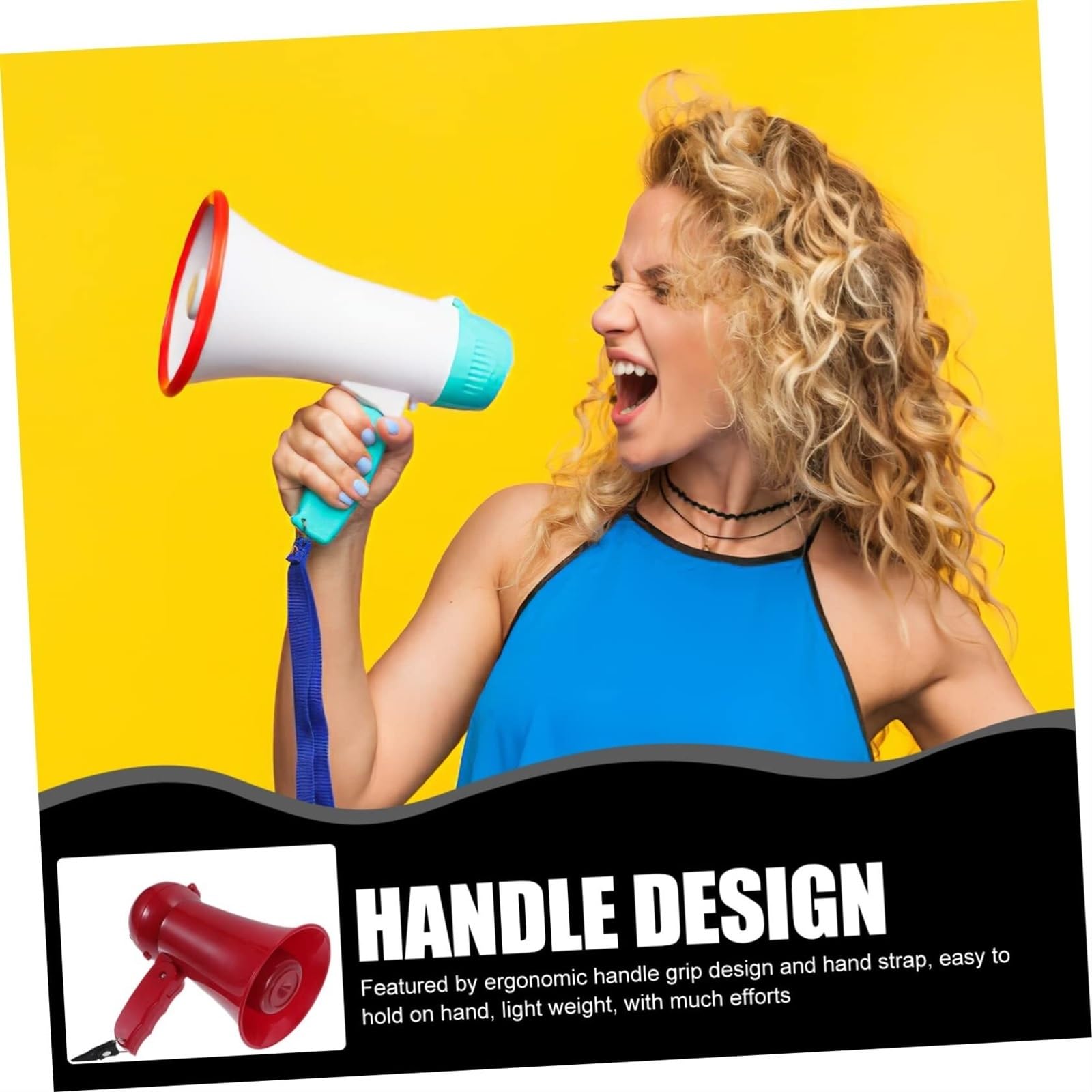 Megafono Altoparlante Altoparlante Megafono Portatile per Altoparlante Sportivo Amplificatore Vocale Altoparlante per Cheerleader Megafono Bullhorn