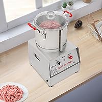 Vista 8 de Procesador de alimentos comercial de 1100 W, máquina picadora eléctrica de alimentos de acero inoxidable de 10 L, molinillo de 1400 RPM con bloqueo