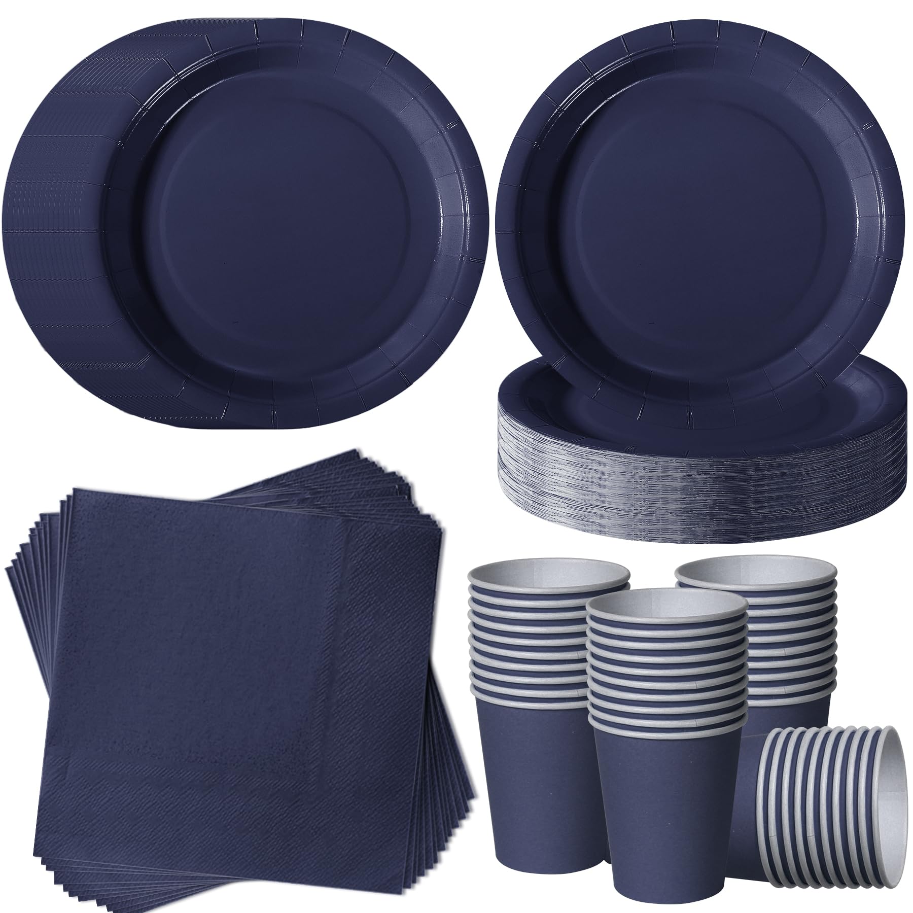 ZblPyro Partygeschirr-Set für 40 Gäste |120-tlg. Komplett-Set mit 18cm Pappteller, Pappbecher, Servietten | Perfekt für Themenpartys, Feste und gesellige Events