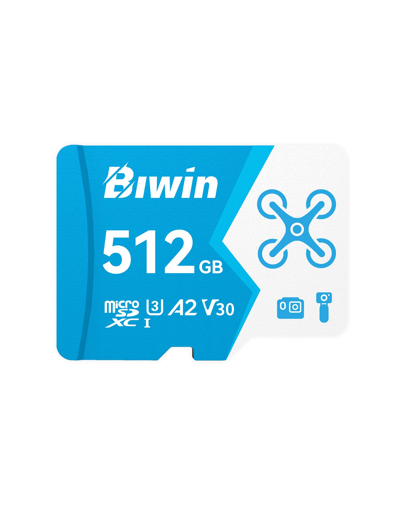 Biwin MS160 Carte Micro SD 512 Go, Carte Micro SDXC pour Nintendo Switch, UHS-I U3/V30 A2, jusqu'à 160 Mo/s, Carte mémoire Haute Vitesse pour NS Gaming/GoPro/Dash Cam/Action Camera
