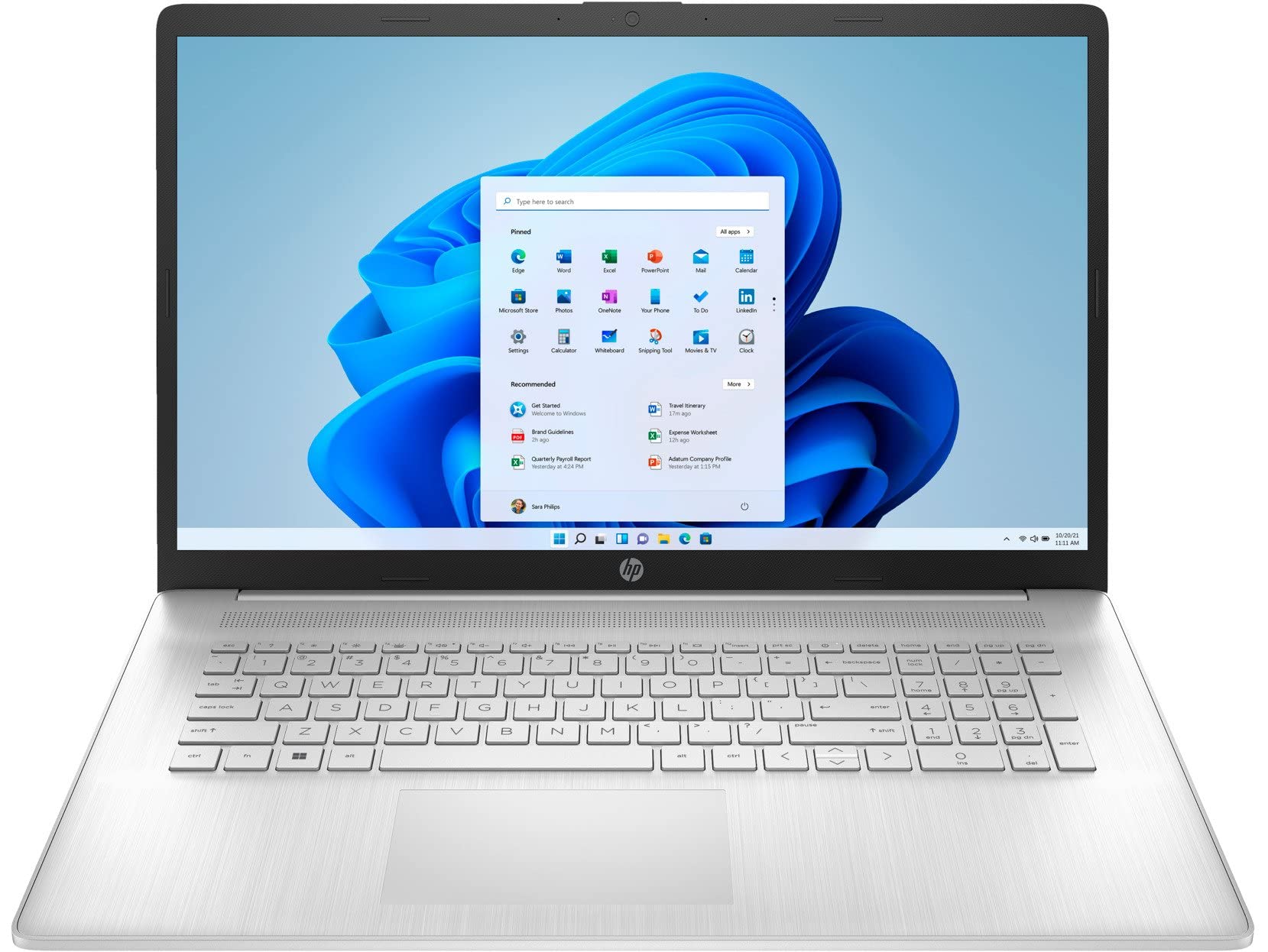HP 17T-CN300 Core™ i5-1334U 256GB SSD 8GB 17.3" (1600x900) WIN11 JET BLACK 0.78" thin