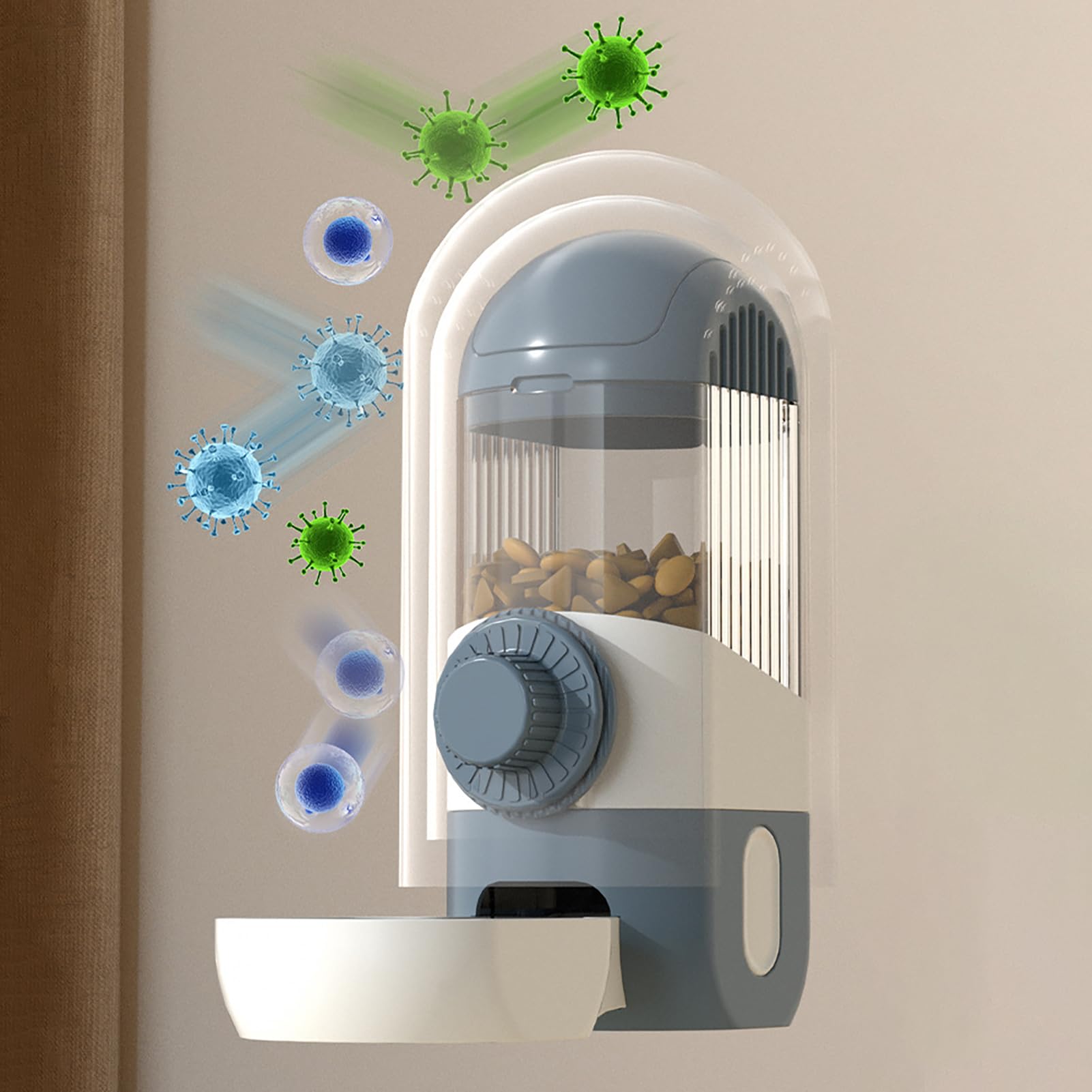 Comedero automático para gatos, bebedero automático 2 en 1, agua de gravedad para gatos, jaula extraíble, cuenco de comida para mascotas, cuenco de comida para perros y agua, sin derrames, para gatos,
