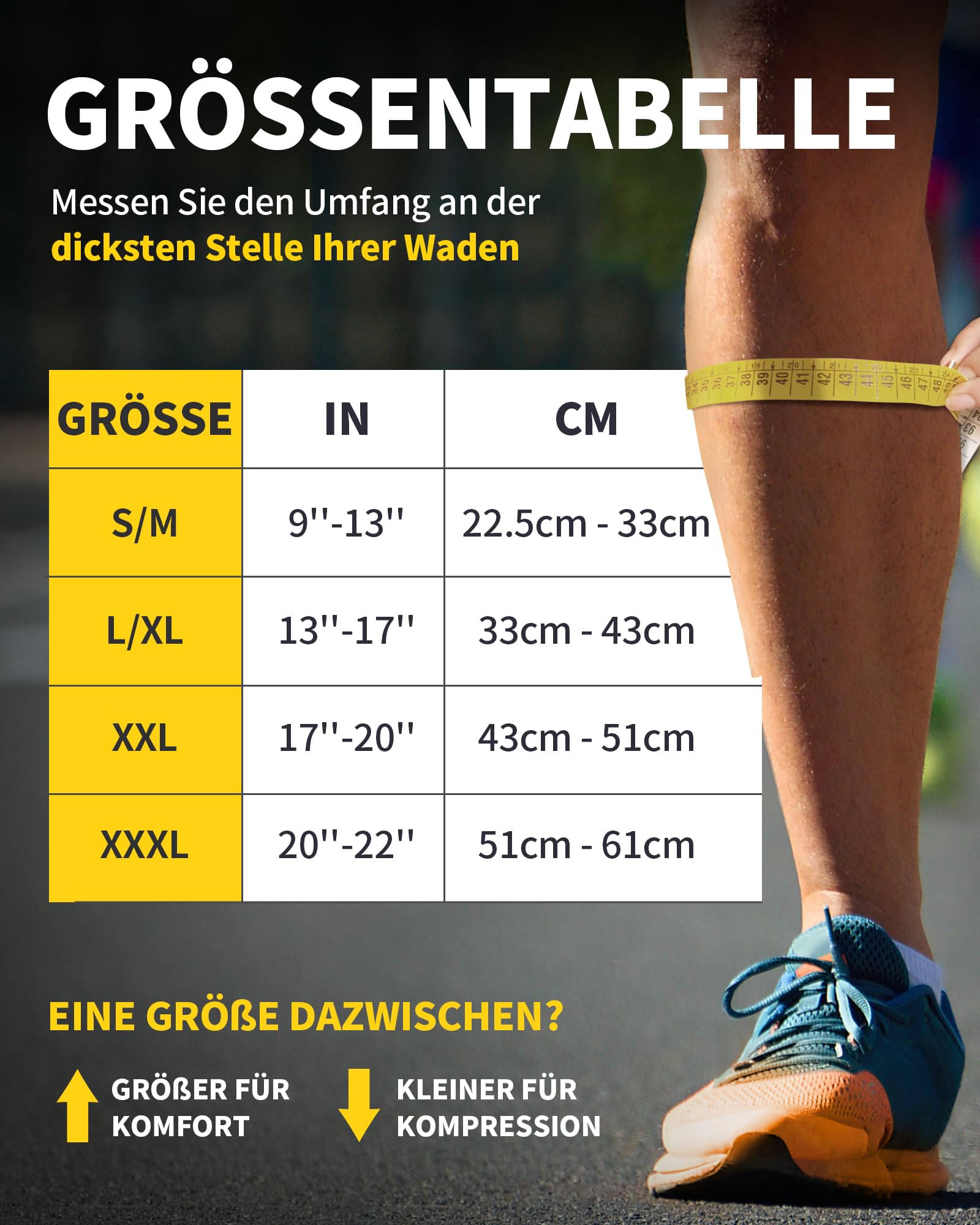 CAMBIVO 2 Paar Wadenbandage, Kompressionsstrümpfe Damen Herren, Stützstrümpfe, Compression Socks, Kompressionssocken, Waden Kompression,Waden Beinlinge für Sport, Laufen, Schwellung, Erholung