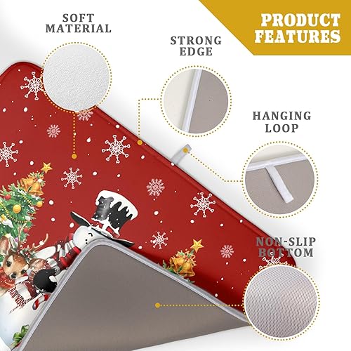 Vista 452 de Daisy On Old - Tapete de secado de platos de madera para encimera de cocina, tapete de secado de madera turquesa de 18 x 24 pulgadas con tapete