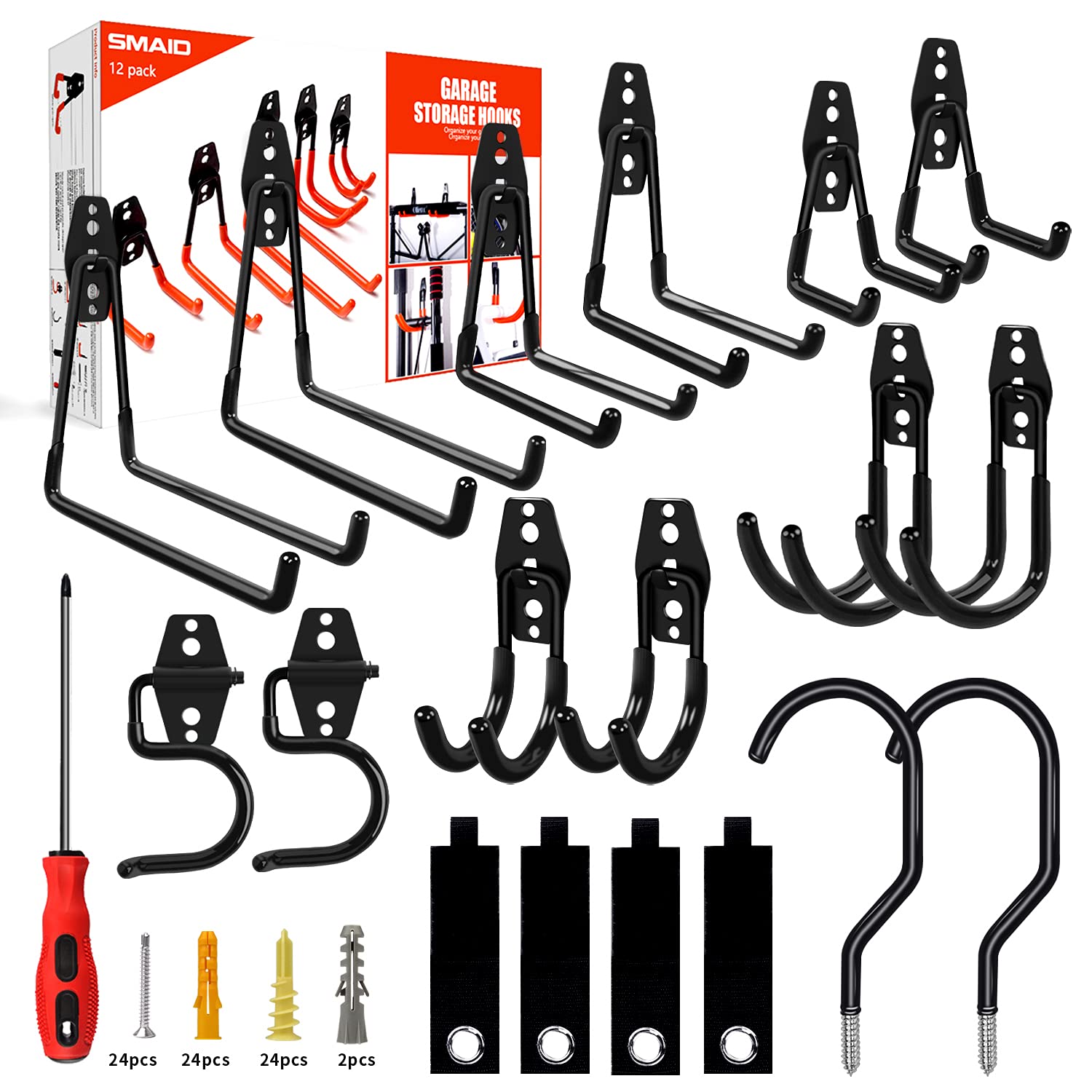 Buy Garage Hooks, 19 Pack Heavy Duty Garage Storage Hooks Steel Tool