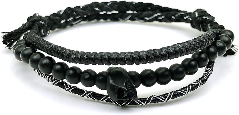 Black Daily Wish Thread Bracelet Gift for Mom Girlfriend Boyfriend BF Couple Harmony2 11.8 inches