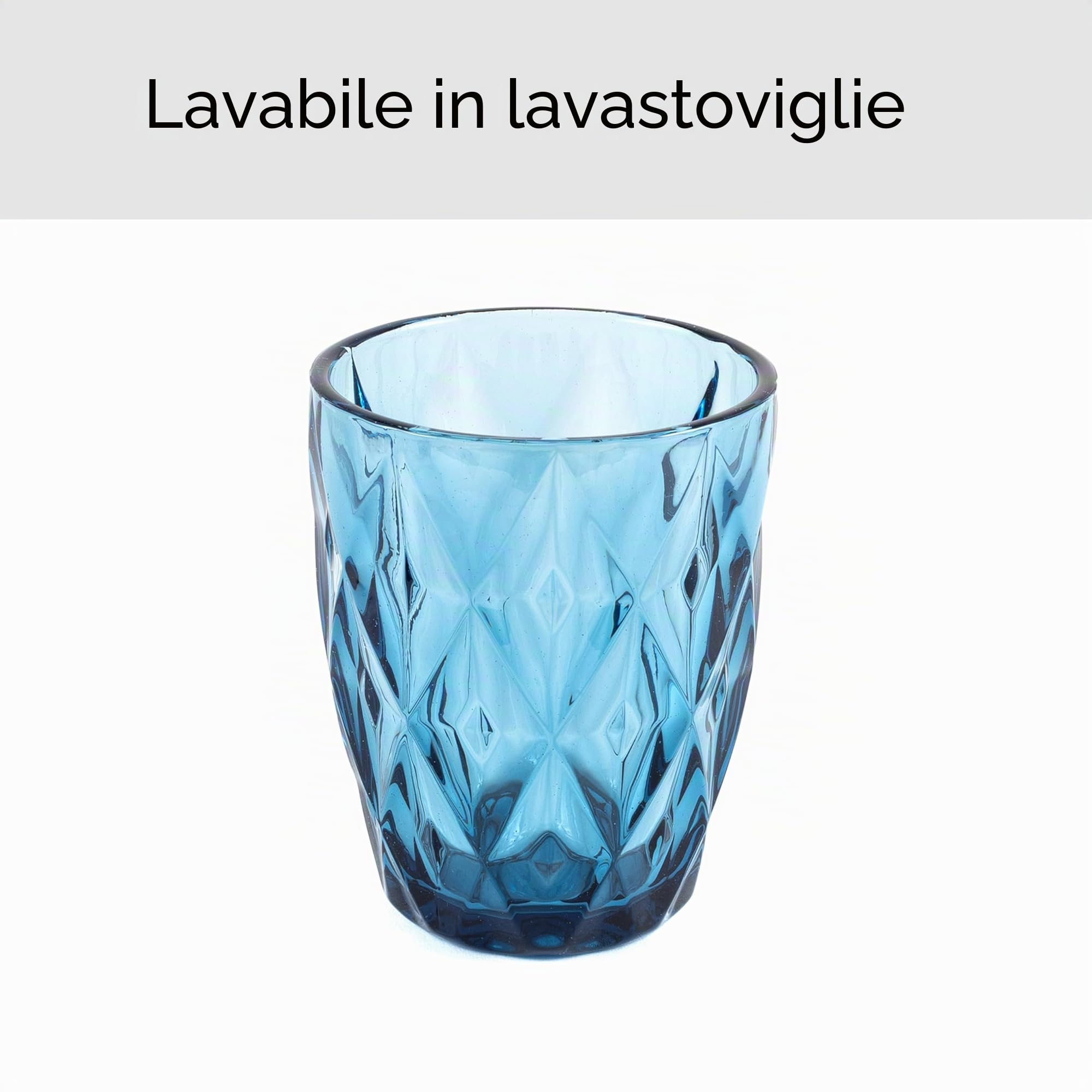 Hanseküche Set di 6 Bicchieri da 300 ml | Colorati di Alta Qualità | per Acqua, Succhi di Frutta, Cucina | Lavabili in Lavastoviglie in Vetro
