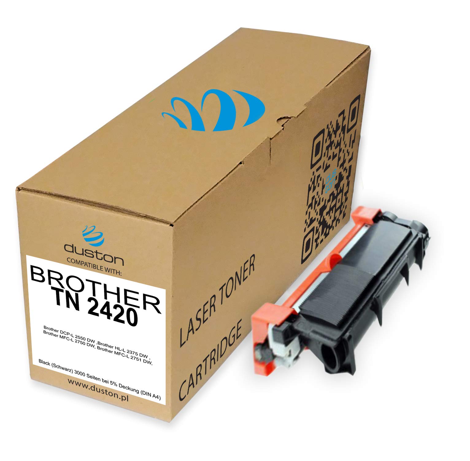 duston 3X TN2420, TN-2420 Toner Noir Compatible avec Brother HL-2375 DCP-L2550 MFC-2750