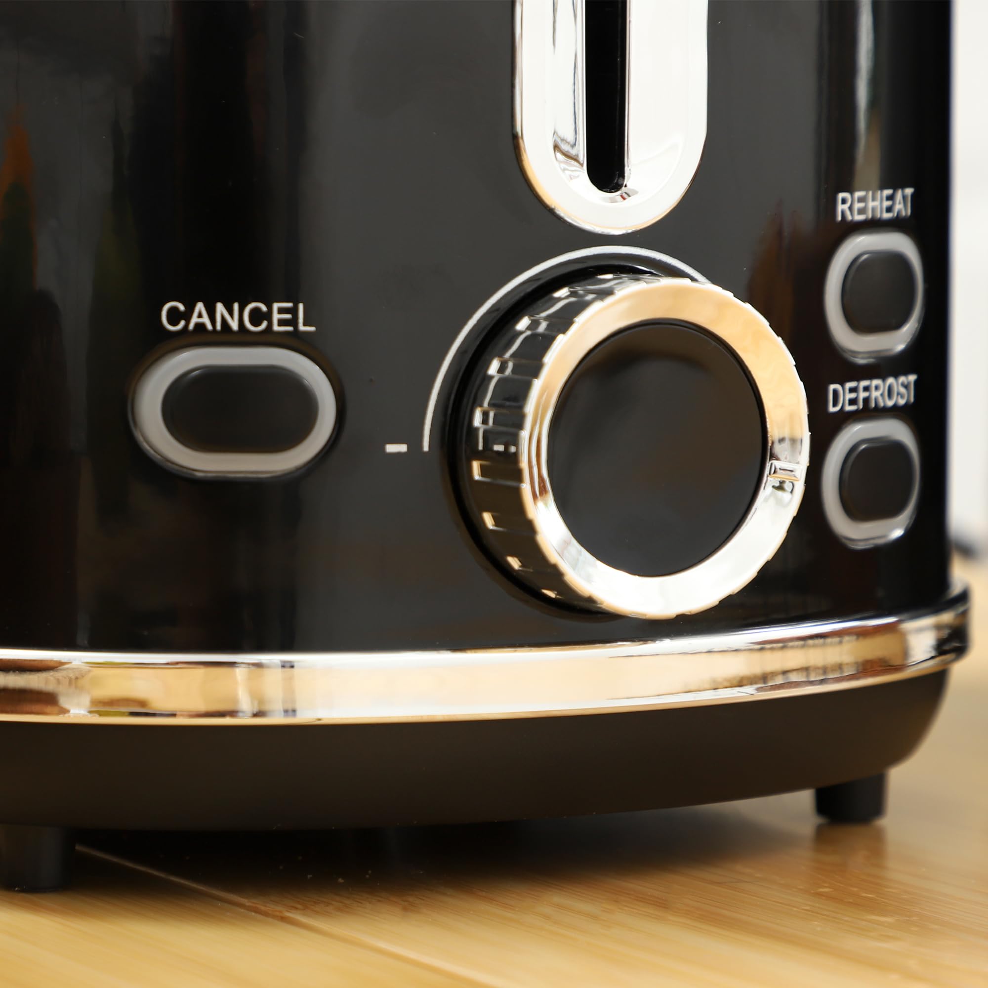 HOMCOM Wasserkocher Toaster Set 1,7L 2200W Edelstahl 2 Scheiben 6 Bräunungsstufen LED Schwarz