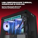 daWg L240AIO, 240Mm AIO Cooler, 3.4" IPS Detachable Type C Screen, Support Sockets - LGA 2066/ 115X/ 1200/1700/ 1851 & AM4/AM5, 2500 RPM Pump, ARGB Sync, PWM Fans, Braided Tubing (Black),Desktop gallery image