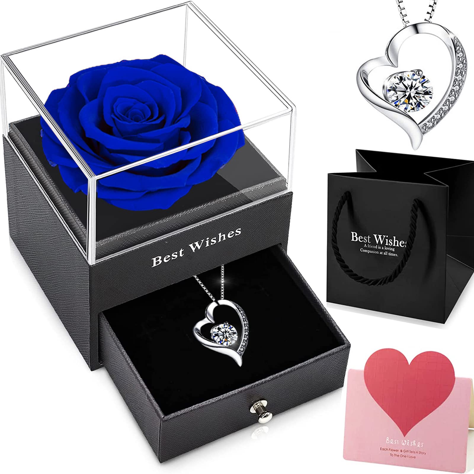 Amazon.com: WILLSHINE Eternal Rose Gift Box, Preserved Red
