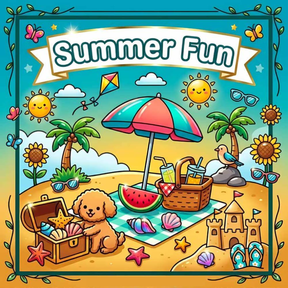 Summer Memories Coloring Book: Summer Days Coloring Pages for Kids and Summer Lovers Featuring Summer Fun, Cozy Summer Moments, Sweet Summer Memories, ... Adventures, and Unforgettable Experiences