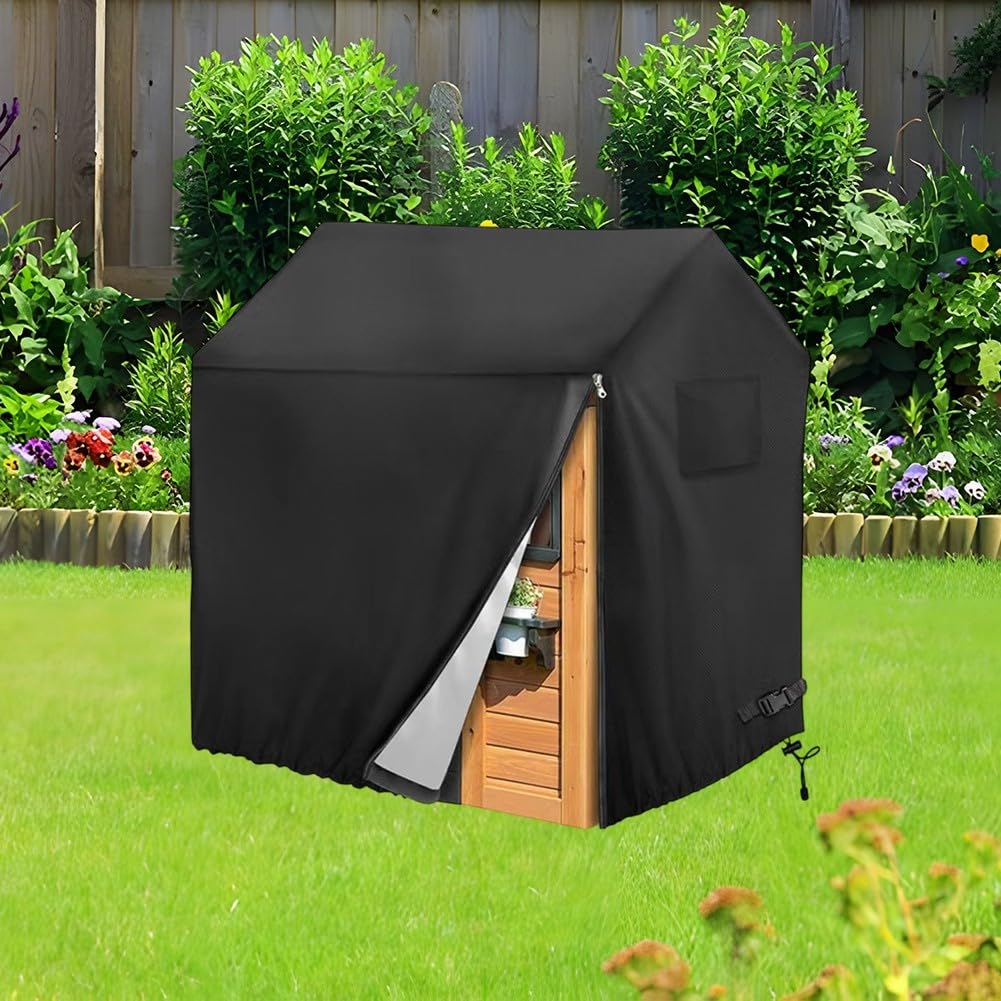 Housse de protection imperméable 210D pour enfants en bois - Protection contre la pluie, la neige, la poussière et les UV - 145 x 145 x 160 cm