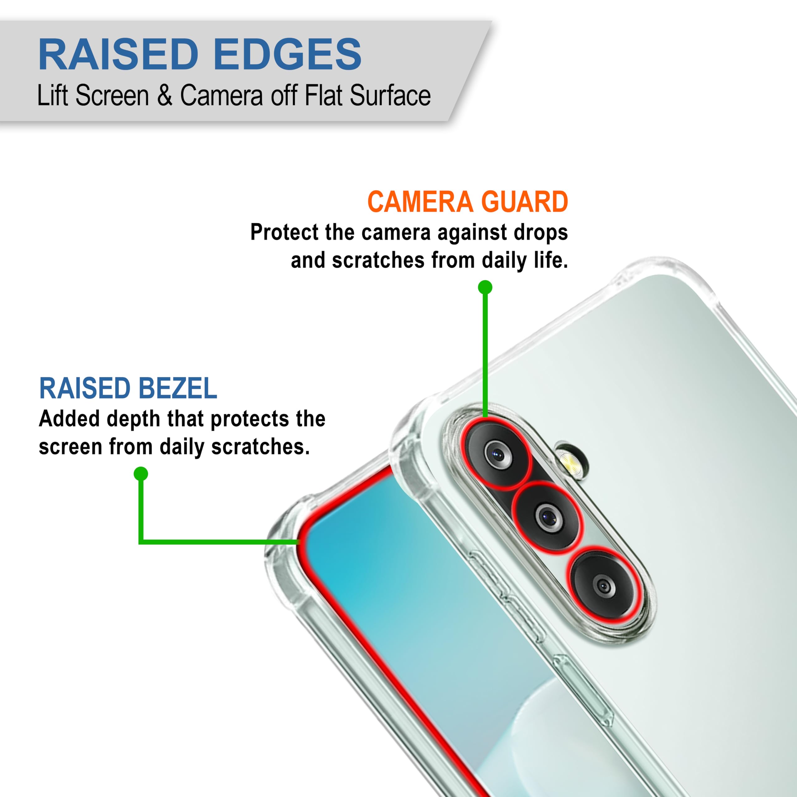 CEDO Samsung Galaxy M36 / F36 (5G) Bumper Case | Soft Jel Flexible Thin Full Protection Shock Proof Clear TPU Back Case Cover for Samsung Galaxy M36 / F36 (5G) (Transparent) — Amazon image 2