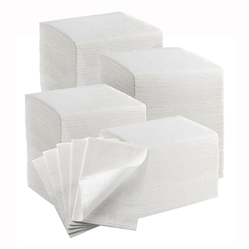 Miniatura 9 de JMU 50 Piezas Baberos Dentales, Baberos Dentales Desechables de 3 Capas Impermeables para Pacientes Cubiertas de Bandeja 13" x 18" Verde Verde,Negro