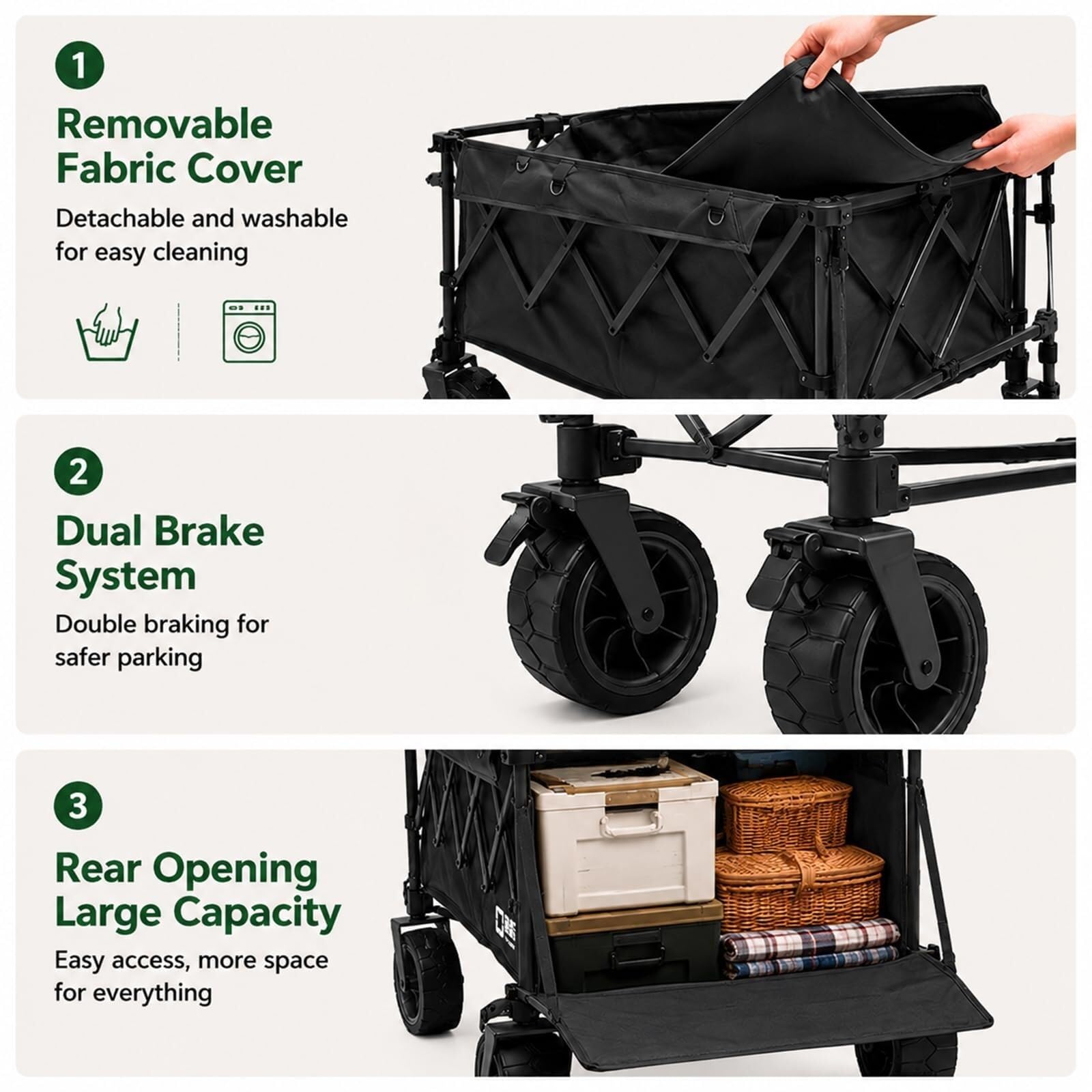 Stand for mercato agricolo con ombrellone e contenitore ad alta capacità | Carrello da campeggio portatile su ruote, ideale for picnic all'aperto, vendita di dessert e vendita di cibi pronti