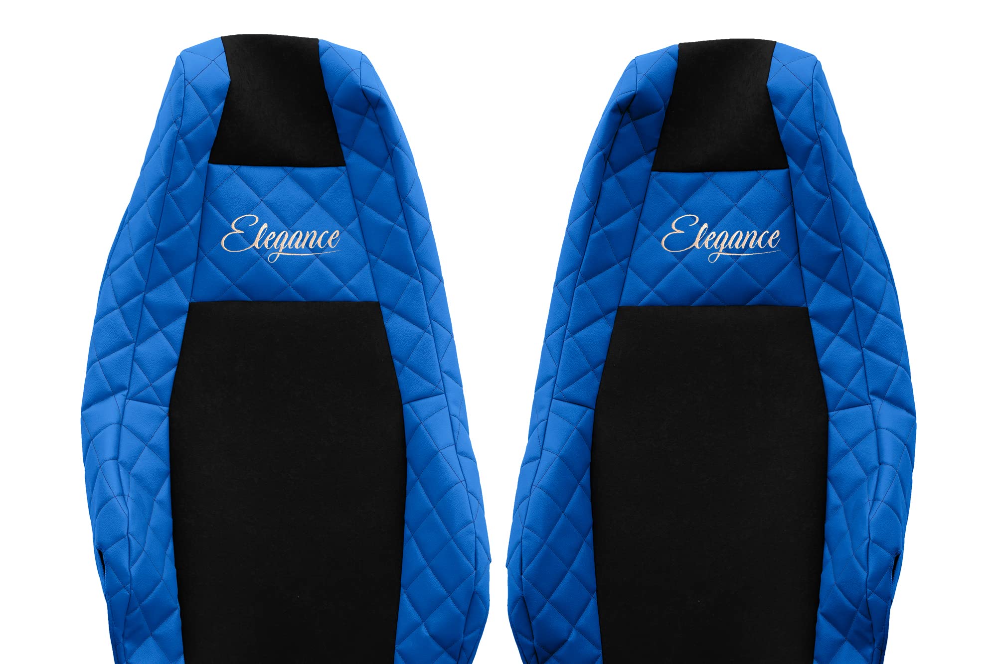 F-CORE Fundas Asiento camión Compatible con Scania S NEXTGEN R NEXTGEN 01.17- Conductor Integrados Pasajero Integrados Asientos estándar Azul