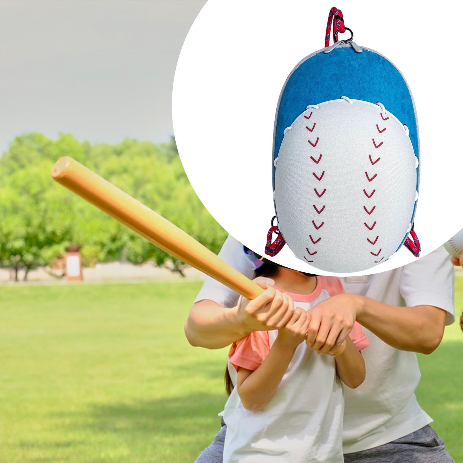 Qianly Hat Travel Case Container Hat Carrier Zipper Closure Hat Case for Baseball Caps, Blue