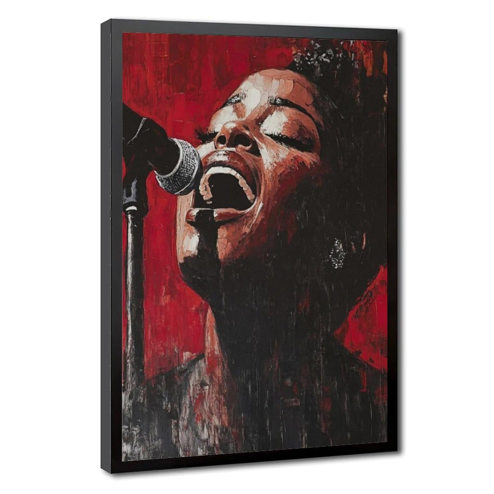 Jazz Singer Musica Pittura a Olio Poster Camera da Letto Decorazione Paesaggio Ufficio Camera Decorazione Regalo 61 cm L X 91,4 cm W